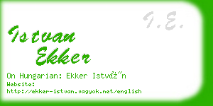 istvan ekker business card